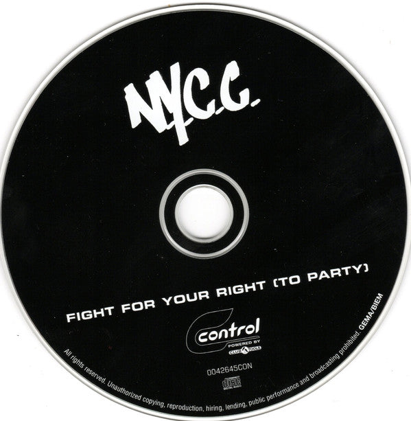 N.Y.C.C. : Fight For Your Right (To Party) (CD, Single)