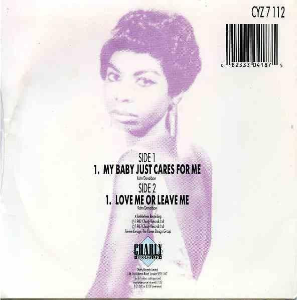 Nina Simone : My Baby Just Cares For Me (7", Single)