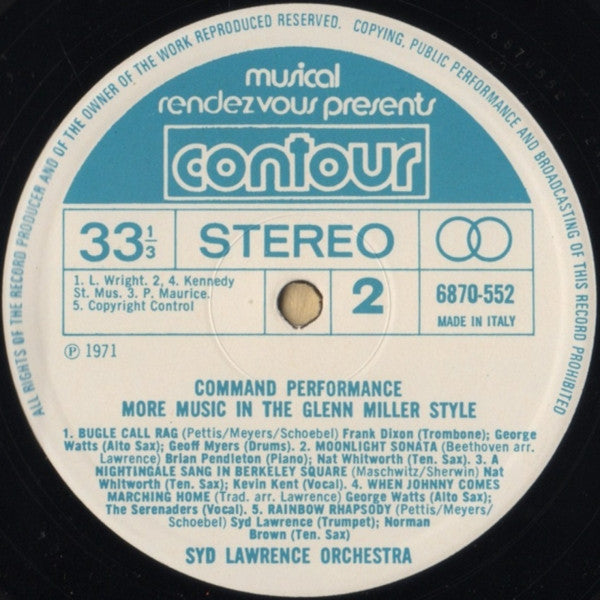 Syd Lawrence And His Orchestra : Command Performance (LP, Album)