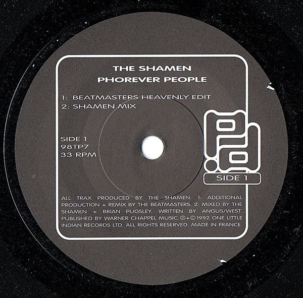 The Shamen : Phorever People (7", Single)