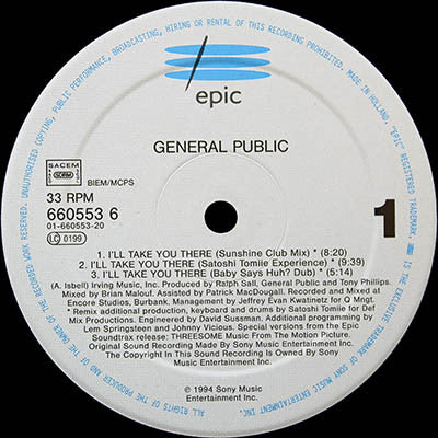 General Public : I'll Take You There (12")