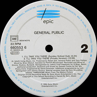 General Public : I'll Take You There (12")
