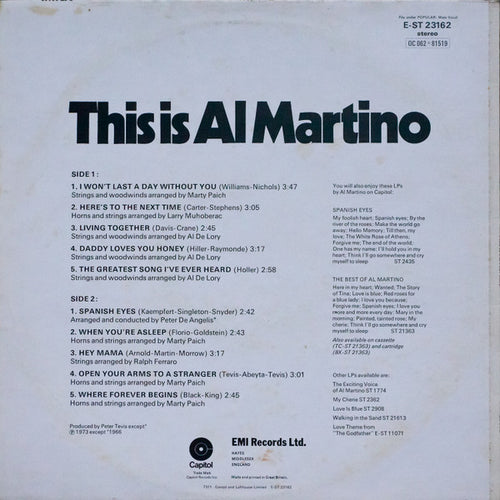 Al Martino : This Is Al Martino (LP, Album)