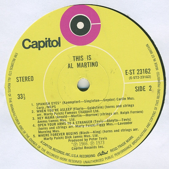 Al Martino : This Is Al Martino (LP, Album)