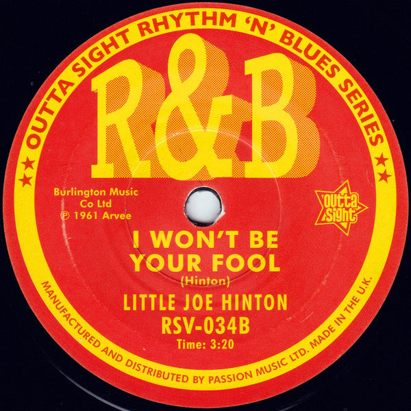 Joe Hinton : Let's Start A Romance / I Won't Be Your Fool  (7", Single)