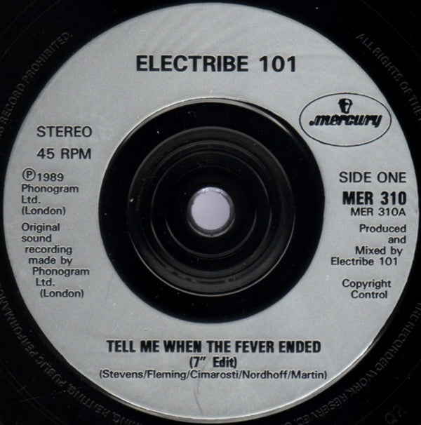 Electribe 101 : Tell Me When The Fever Ended (7", Single)