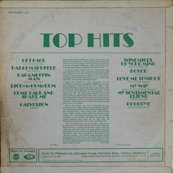 Unknown Artist : Top Hits (LP, Album)