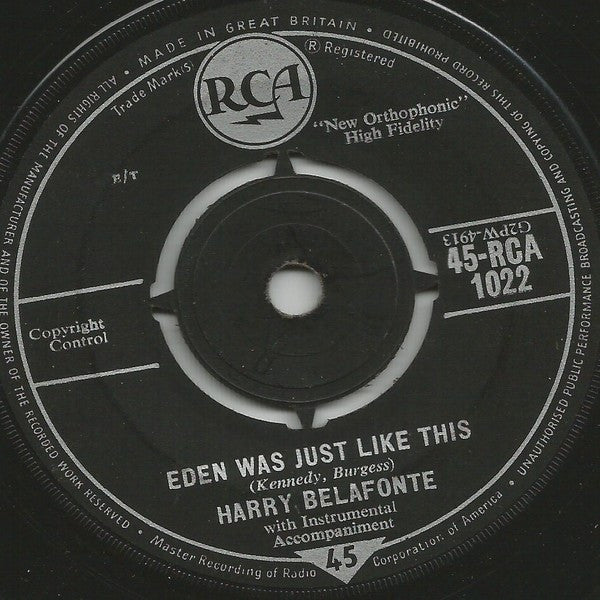 Harry Belafonte : Mary's Boy Child (7", Single, 4 P)