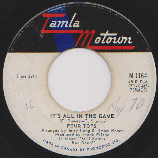 Four Tops : It's All In The Game / Love (Is The Answer) (7")