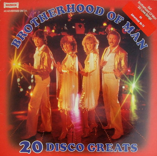Brotherhood Of Man : 20 Disco Greats (LP, Album)