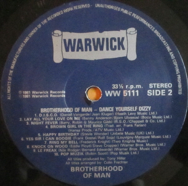 Brotherhood Of Man : 20 Disco Greats (LP, Album)