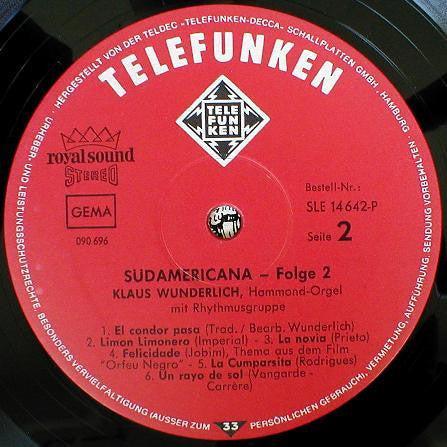 Klaus Wunderlich : Süd Americana No. 2 (LP, Album, RE)