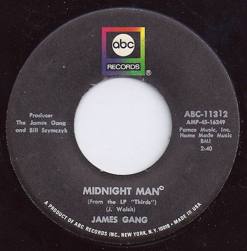 James Gang : Midnight Man / White Man - Black Man (7", Single)