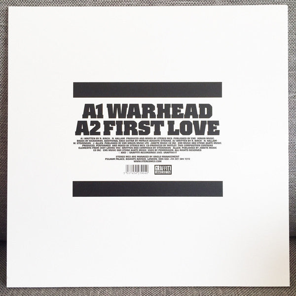 Stereo MC's : Warhead / First Love (12", S/Sided)