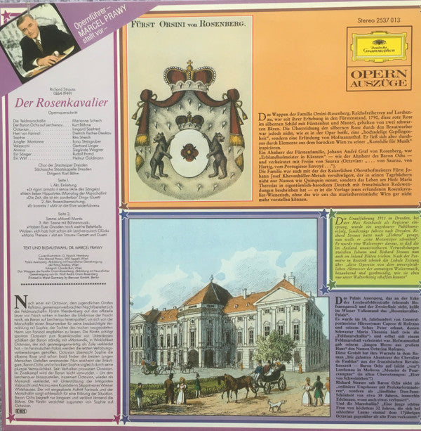 Richard Strauss - Marianne Schech, Irmgard Seefried, Rita Streich, Dietrich Fischer-Dieskau, Kurt Böhme, Staatskapelle Dresden, Karl Böhm : Der Rosenkavalier (LP, RE)