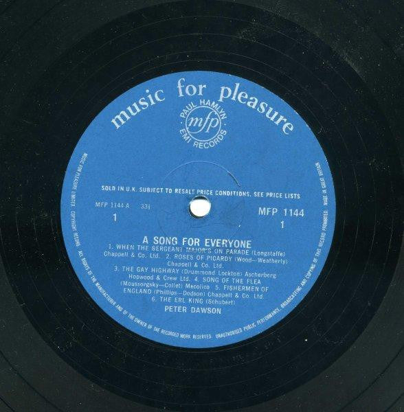 Peter Dawson : A Song For Everyone (LP, Comp, Mono)