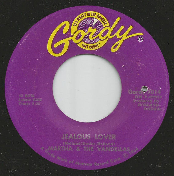 Martha Reeves & The Vandellas : Come And Get These Memories / Jealous Lover (7", Single, RE)