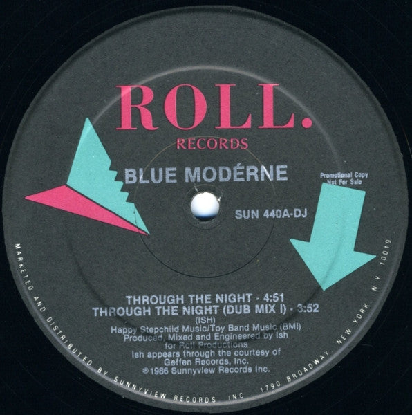 Blue Modérne* : Through The Night (12", Promo)