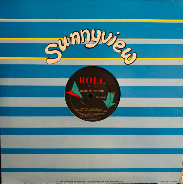 Blue Modérne* : Through The Night (12", Promo)