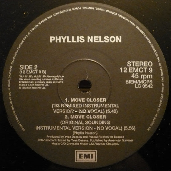 Phyllis Nelson : Move Closer (12")