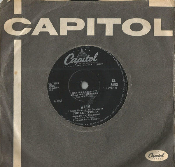 The Lettermen : Our Winter Love / Warm (7", Single)