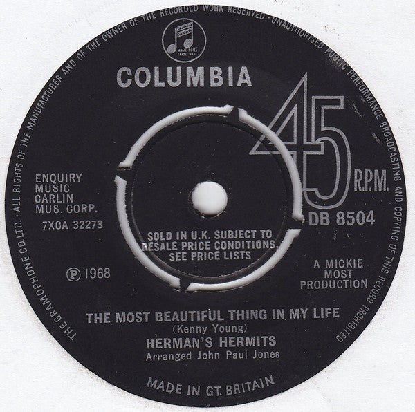 Herman's Hermits : Something's Happening  (7", Single, 4 P)