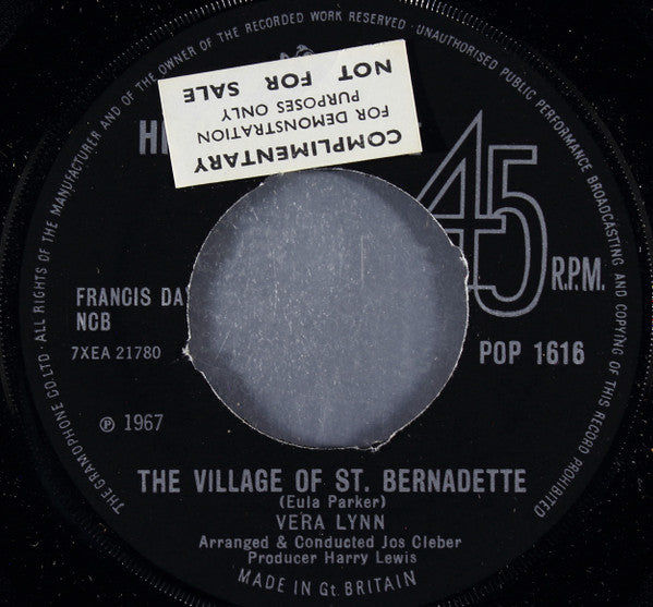 Vera Lynn : The Village Of St. Bernadette (7", Single)
