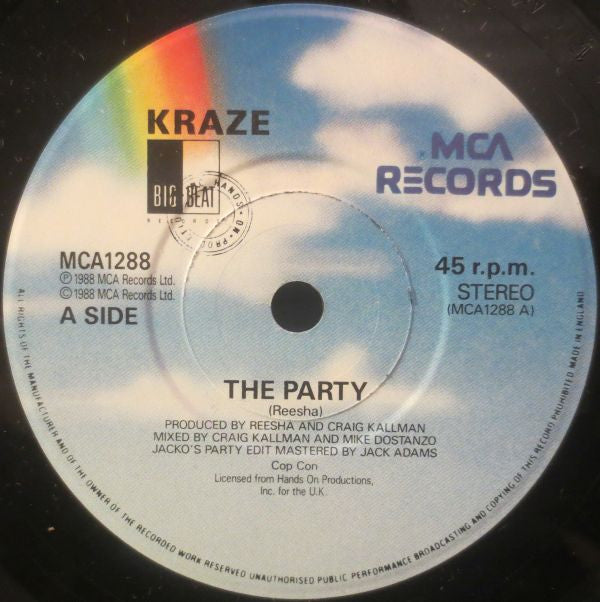 Kraze : The Party (7", Pap)