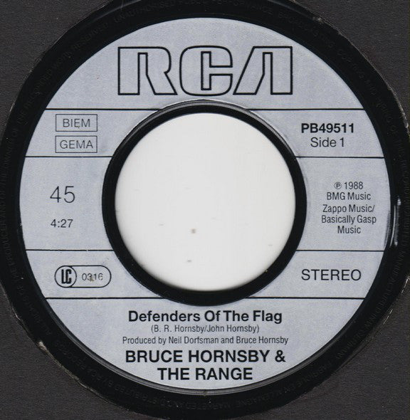 Bruce Hornsby And The Range : Defenders Of The Flag (7", Single)