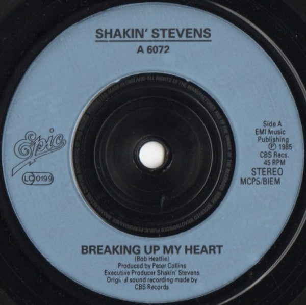 Shakin' Stevens : Breaking Up My Heart (7", Single, Blu)