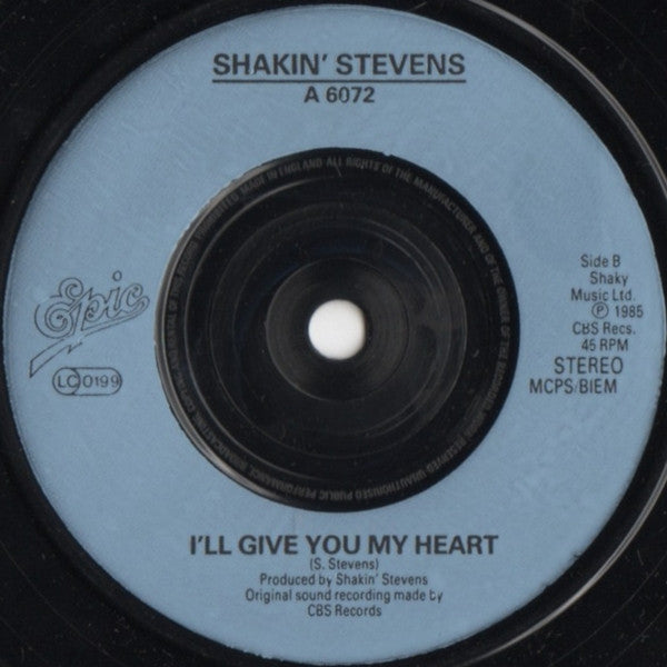 Shakin' Stevens : Breaking Up My Heart (7", Single, Blu)