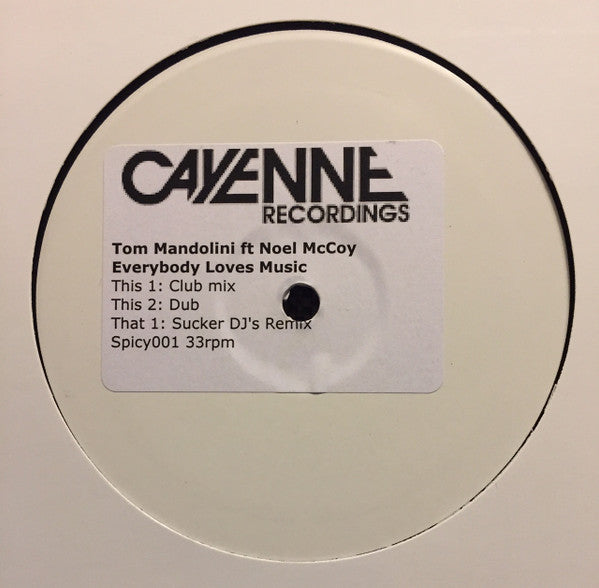 Tom Mandolini ft Noel McKoy : Everybody Loves Music (12", W/Lbl, Sti)