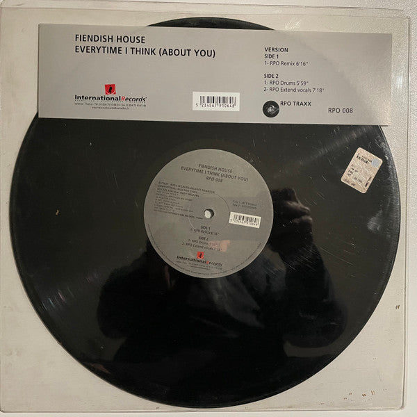 Fiendish House : Everytime I Think (About You) (12")