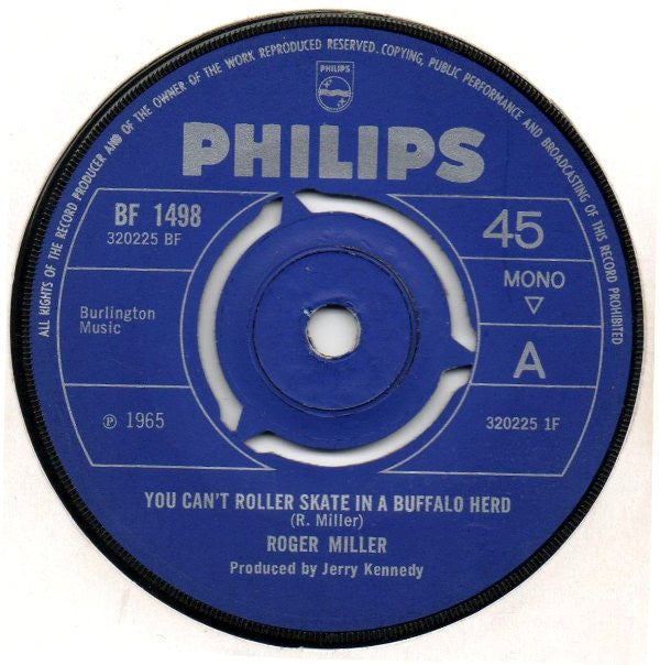 Roger Miller : You Can't Roller Skate In A Buffalo Herd (7", Single, Mono)