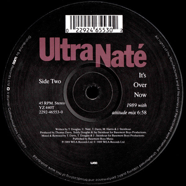 Ultra Naté : It's Over Now (12")