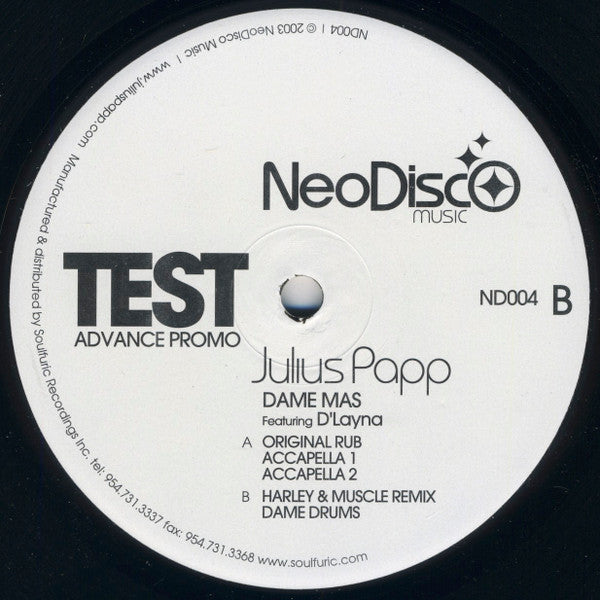Julius Papp : Dame Mas (12", TP)