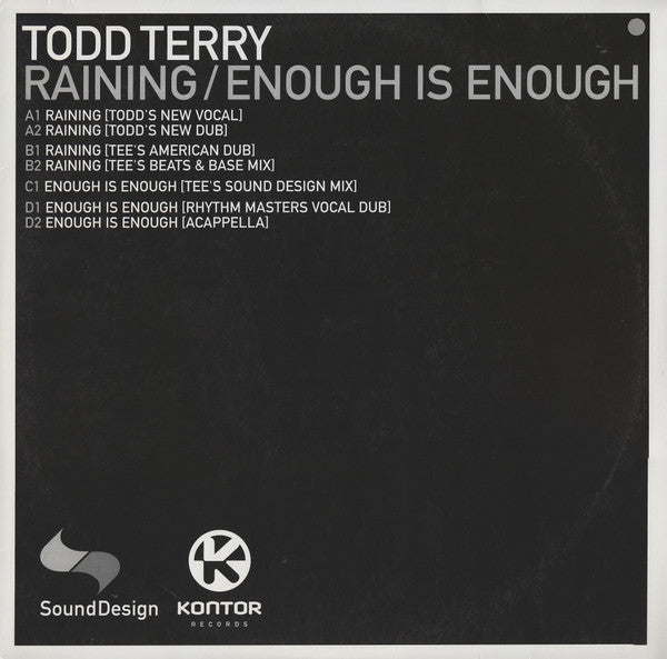 Todd Terry : Raining / Enough Is Enough (2x12", Maxi)