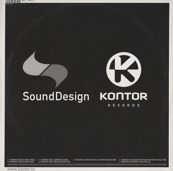 Todd Terry : Raining / Enough Is Enough (2x12", Maxi)