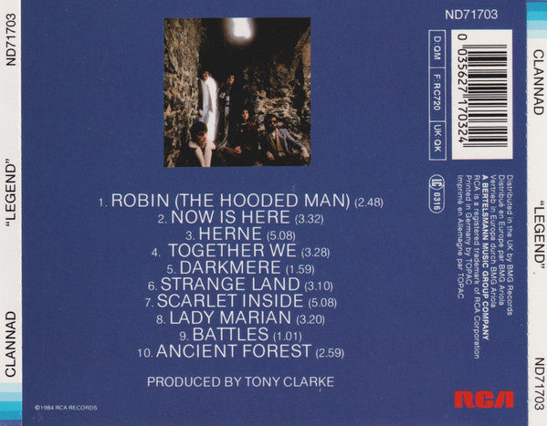 Clannad : Legend (CD, Album, RP, PDO)