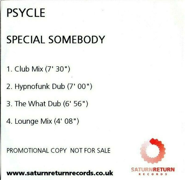 Psycle : Special Somebody (CDr, Promo)
