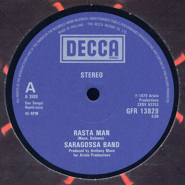 Saragossa Band : Rasta Man (12")