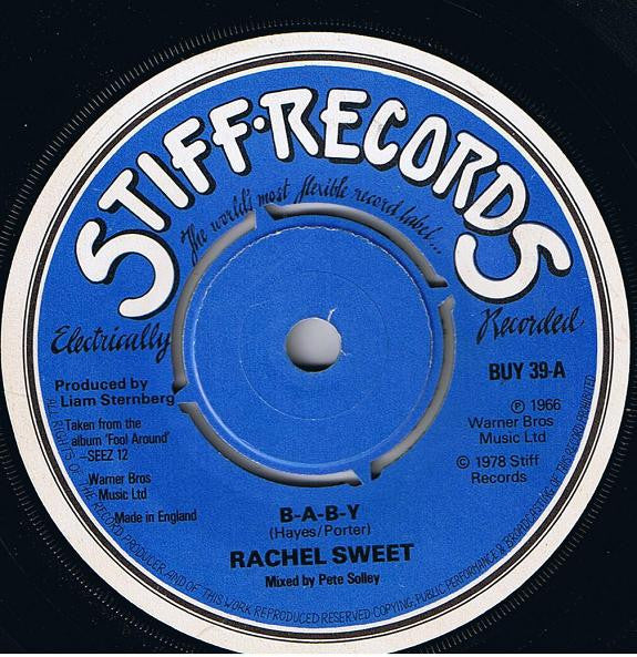 Rachel Sweet : B-A-B-Y / Suspended Animation (7", Single)