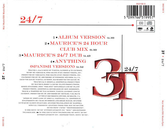 3T : 24/7 (CD, Single, Ltd)
