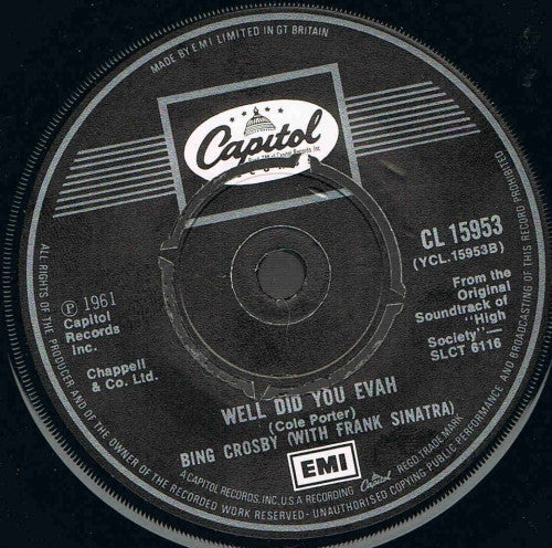 Bing Crosby With Grace Kelly : True Love (7", Single, RE)