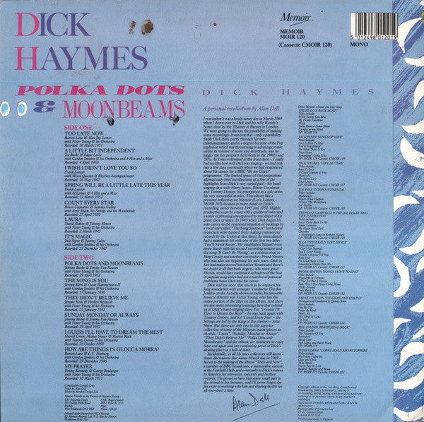 Dick Haymes : Polka Dots & Moonbeams (LP, Comp)
