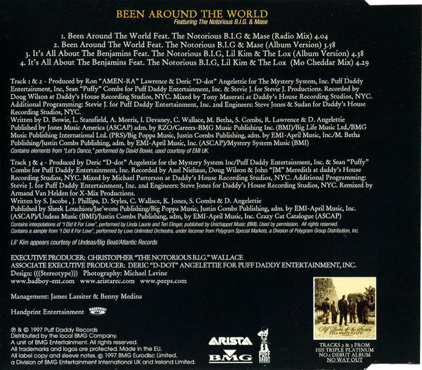 Puff Daddy & The Family Featuring Notorious B.I.G. & Mase : Been Around The World (CD, Single, CD1)