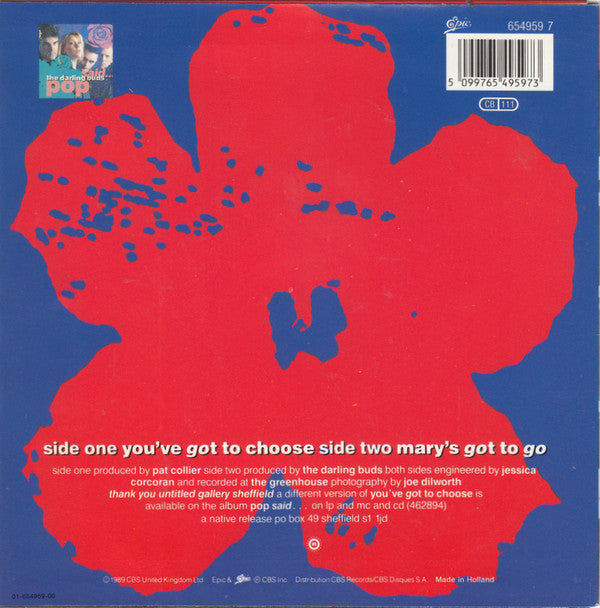 The Darling Buds : You've Got To Choose (7", Single)