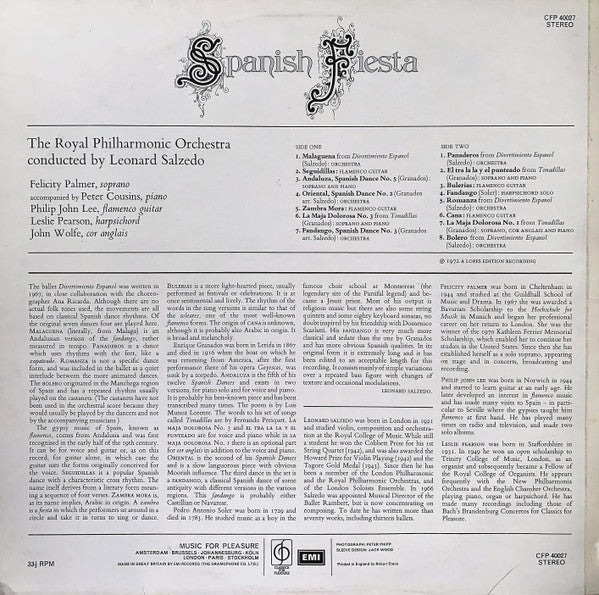 Royal Philharmonic Orchestra Conducted By Leonard Salzedo : Spanish Fiesta (LP, Album)