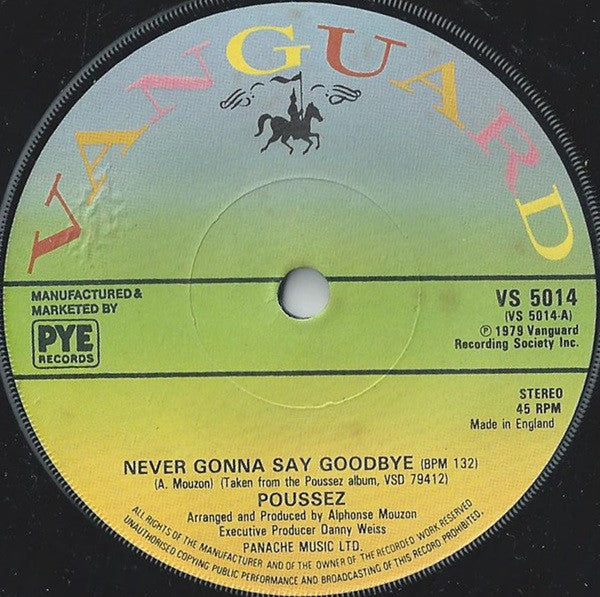 Poussez! : Never Gonna Say Goodbye (7", Sol)