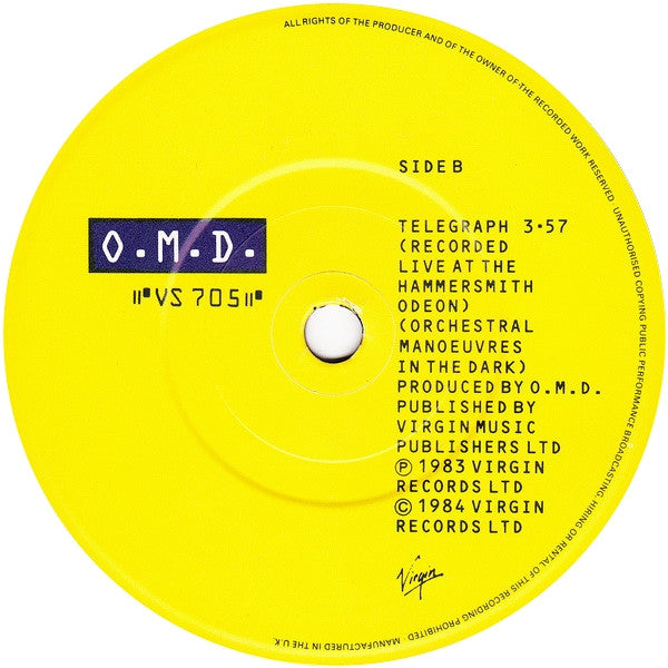 Orchestral Manoeuvres In The Dark : Tesla Girls (7", Single, Mat)